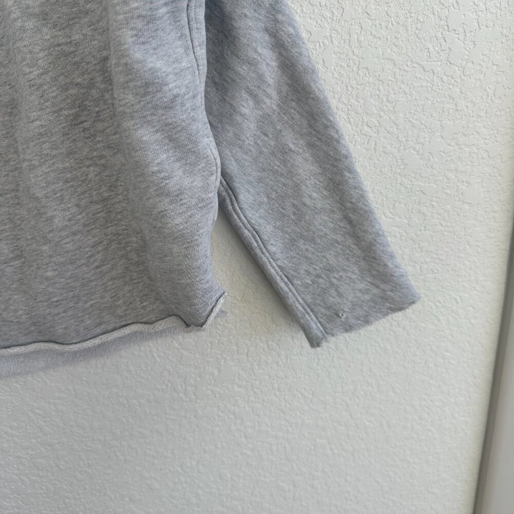 Frank & Eileen Raw Hem oversized Caplet Sweatshirt, grey, small - Picture 5 of 7